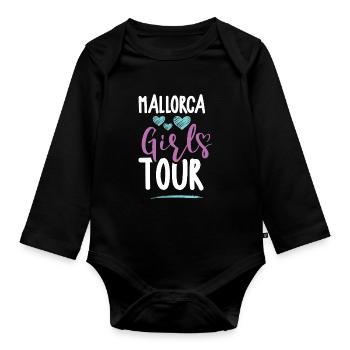 Mallorca Girls Tour - Baby Bio-Langarm-Body - Schwarz - Vorne