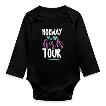 Tournée des filles de Norvège - Body Bébé bio manches longues - noir - Devant