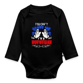 Scare Norwegian - Baby Bio-Langarm-Body - Schwarz - Vorne