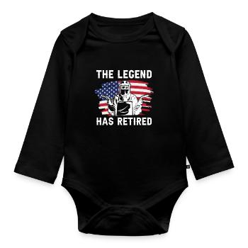 Welder Locksmith US Flag - Organic Longsleeve Baby Bodysuit - black - Front