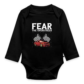 Slot Car Racing for Slot Car and RC Cars - Organic Longsleeve Baby Bodysuit - black - Front