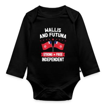Wallis und Futuna - Baby Bio-Langarm-Body - Schwarz - Vorne