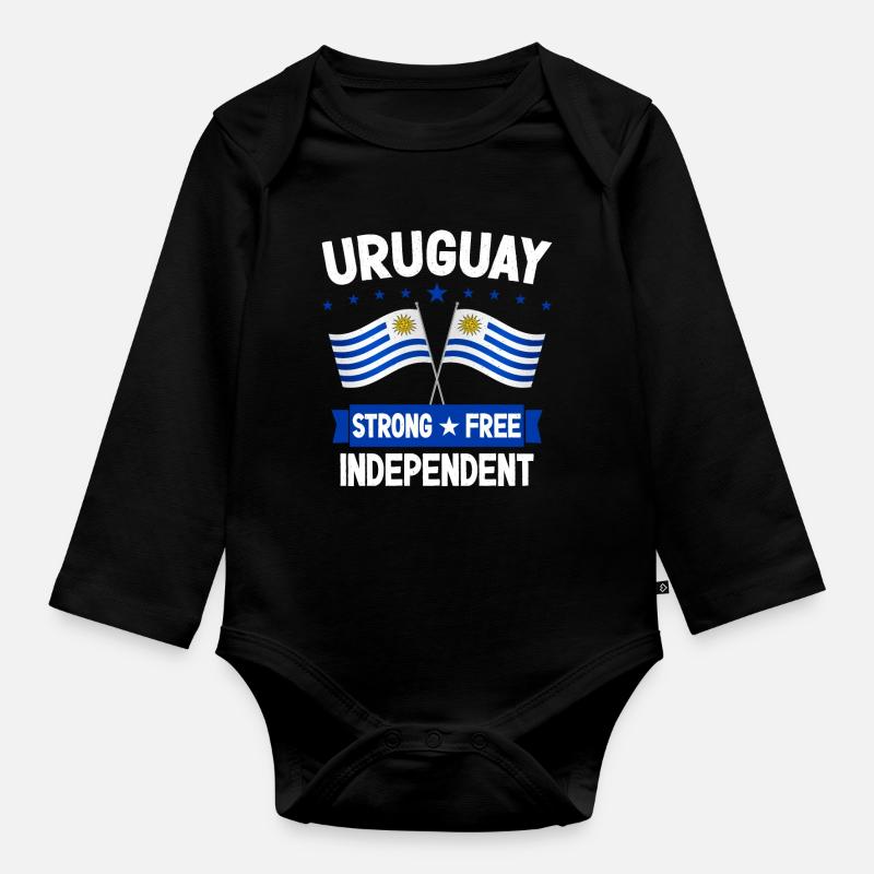 Uruguay - Body Bébé bio manches longues - noir