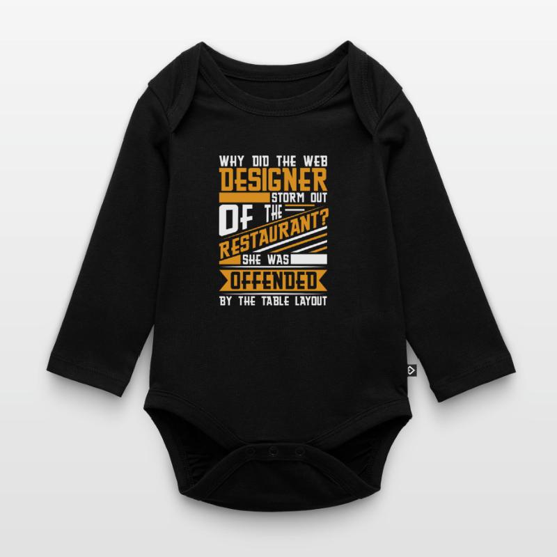 Web Developer Web Developer Funny Organic Longsleeve Baby Bodysuit