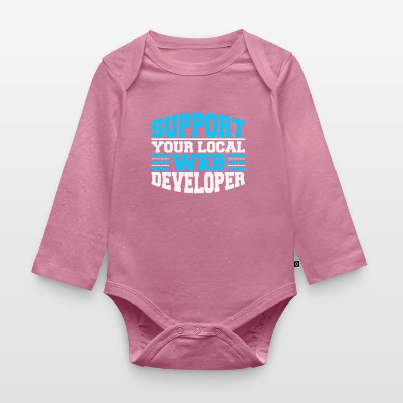 Web Developer Web Developer Support Organic Longsleeve Baby Bodysuit