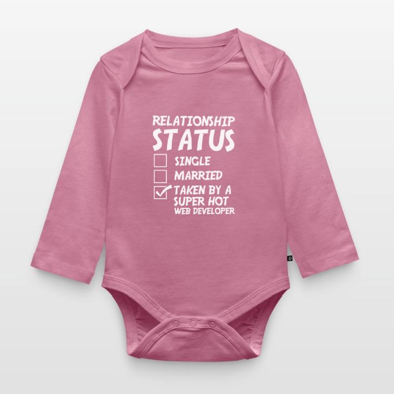 Web Developer Web Developer Funny Organic Longsleeve Baby Bodysuit