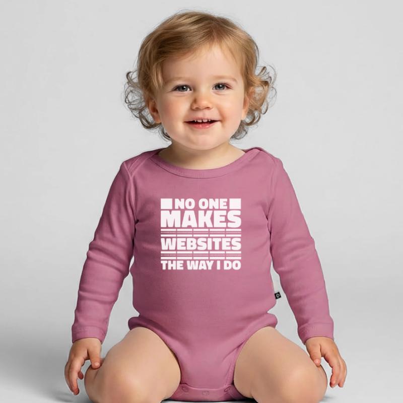 Web Developer Web Developer Funny Organic Longsleeve Baby Bodysuit