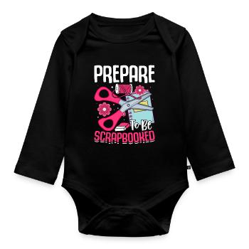 Scrapbooking Scrapbooker - Organic Longsleeve Baby Bodysuit - black - Front