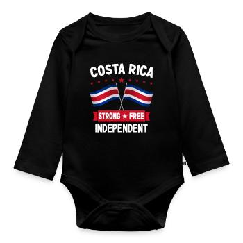 Costa Rica - Organic Longsleeve Baby Bodysuit - black - Front