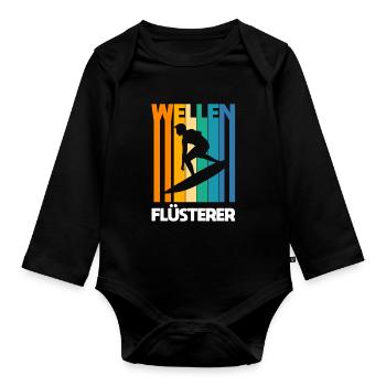 Schullehrerin Lehrerin - Baby Bio-Langarm-Body - Schwarz - Vorne