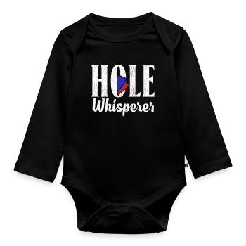 Funny Cornhole Corn Hole - Organic Longsleeve Baby Bodysuit - black - Front