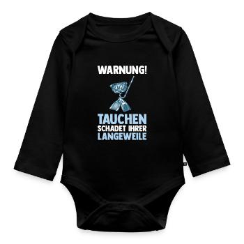 Schullehrer Lehrer - Baby Bio-Langarm-Body - Schwarz - Vorne