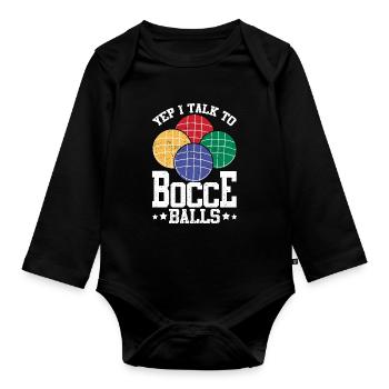 Player - Organic Longsleeve Baby Bodysuit - black - Front