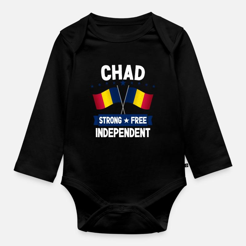 Tchad - Body Bébé bio manches longues - noir