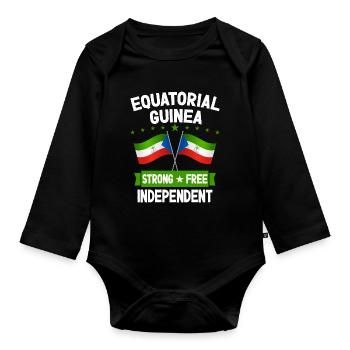 Guinée équatoriale - Body Bébé bio manches longues - noir - Devant