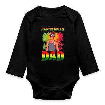Rastafari Rasta - Body Bébé bio manches longues - noir - Devant