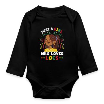 Dreadlocks Rasta Rastafari - Organic Longsleeve Baby Bodysuit - black - Front