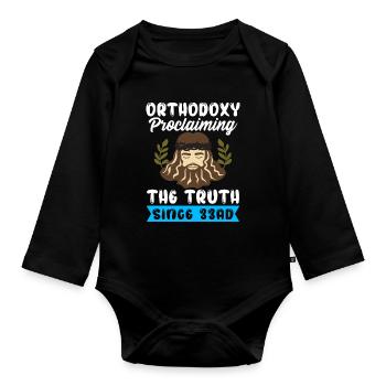 Orthodox - Organic Longsleeve Baby Bodysuit - black - Front