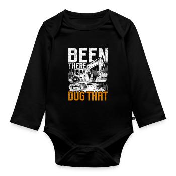 Baggerfahrer Been There Dug That - Baby Bio-Langarm-Body - Schwarz - Vorne