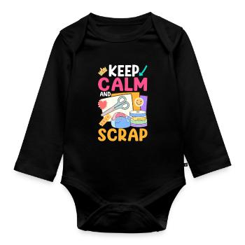Scrapbooking Scrapbooker - Baby Bio-Langarm-Body - Schwarz - Vorne