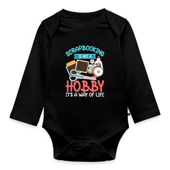 Scrapbooker - Baby Bio-Langarm-Body - Schwarz - Vorne