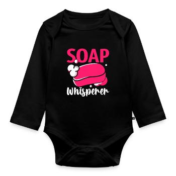 Fabrication de savon, savonnier, savonologue - Body Bébé bio manches longues - noir - Devant