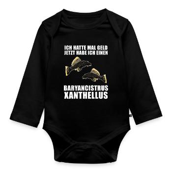 Fish Baryancistrus Xanthellus Fisher Geschenk - Baby Bio-Langarm-Body - Schwarz - Vorne