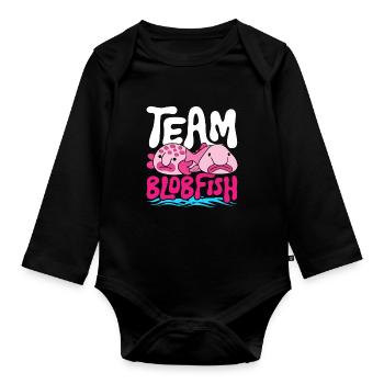 Blobfisch Team Blobfish - Body Bébé bio manches longues - noir - Devant