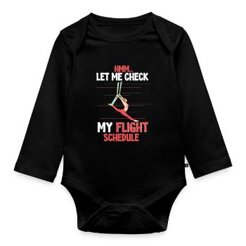 Aerial Silk Aerialist - Organic Longsleeve Baby Bodysuit - black - Front
