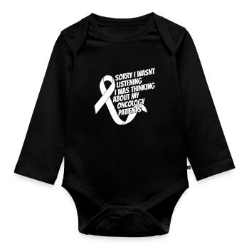 Infirmière en oncologie - Body Bébé bio manches longues - noir - Devant