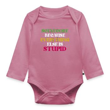 Scenecore Retro Emo Alternative Girl - Body Bébé bio manches longues - mauve - Devant
