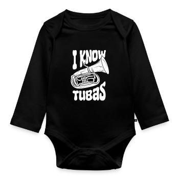 Fanfare Procession Tuba - Organic Longsleeve Baby Bodysuit - black - Front