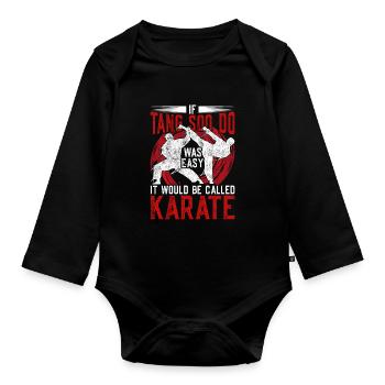 Tang Soo Do Arts Martiaux Shotokan - Body Bébé bio manches longues - noir - Devant