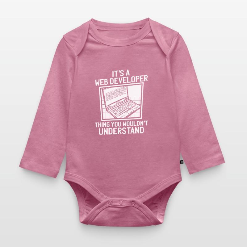 Web Developer Web Developer Organic Longsleeve Baby Bodysuit