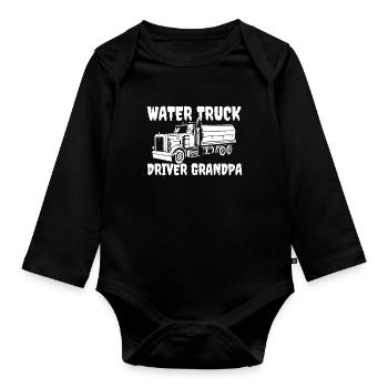 Truck Driver Trucker Truck Driver - Organic Longsleeve Baby Bodysuit - black - Front