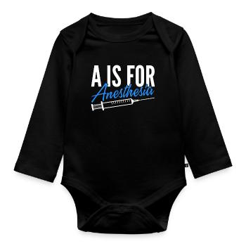 Anesthésiste Anesthésiologie - Body Bébé bio manches longues - noir - Devant