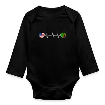 Sambia - Baby Bio-Langarm-Body - Schwarz - Vorne