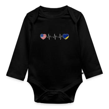 Tokelau - Organic Longsleeve Baby Bodysuit - black - Front