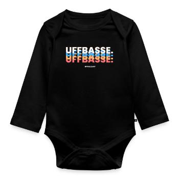 Pfalzlust Uffbasse - Baby Bio-Langarm-Body - Schwarz - Vorne