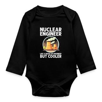 Nuklearingenieur für Kernkraftwerk und Kernenergie - Baby Bio-Langarm-Body - Schwarz - Vorne