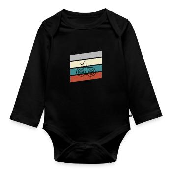 Gaming Retro - Organic Longsleeve Baby Bodysuit - black - Front