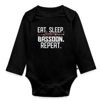 Fagottist - Baby Bio-Langarm-Body - Schwarz - Vorne