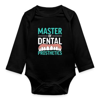 Dental Technician Master Of Dental Prosthetics - Organic Longsleeve Baby Bodysuit - black - Front