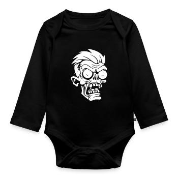 Zombie Halloween - Organic Longsleeve Baby Bodysuit - black - Front