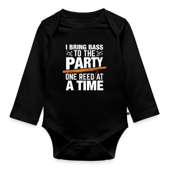 Fagott Fagottist - Baby Bio-Langarm-Body - Schwarz - Vorne