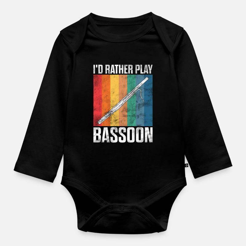 Basson - Body Bébé bio manches longues - noir
