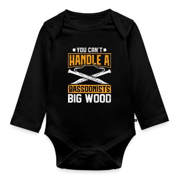 Fagott - Baby Bio-Langarm-Body - Schwarz - Vorne