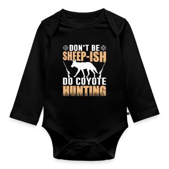Coyote Hunter Yote - Body Bébé bio manches longues - noir - Devant