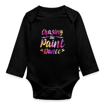 Fluid Painting Artist Art - Organic Longsleeve Baby Bodysuit - black - Front