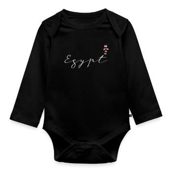 Ägypten - Baby Bio-Langarm-Body - Schwarz - Vorne